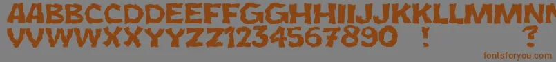 JmhCromI Font – Brown Fonts on Gray Background