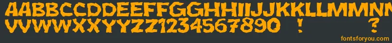 JmhCromI Font – Orange Fonts on Black Background