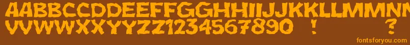 JmhCromI Font – Orange Fonts on Brown Background