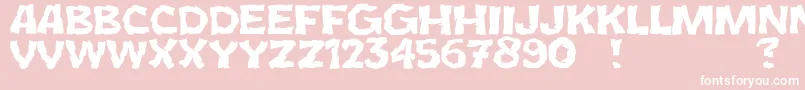 JmhCromI Font – White Fonts on Pink Background