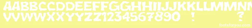 JmhCromI Font – White Fonts on Yellow Background