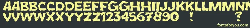 JmhCromI Font – Yellow Fonts on Black Background