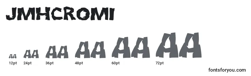 Größen der Schriftart JmhCromI (118006)
