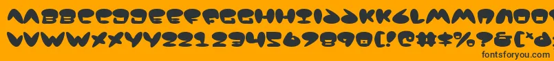 Jackv2 Font – Black Fonts on Orange Background