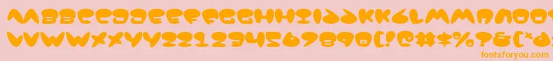 Jackv2 Font – Orange Fonts on Pink Background