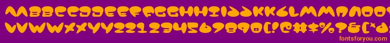 フォントJackv2 – 紫色の背景にオレンジのフォント