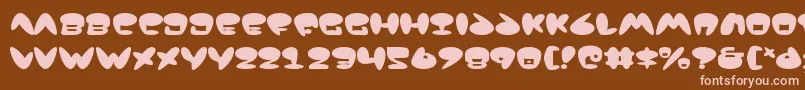 フォントJackv2 – 茶色の背景にピンクのフォント