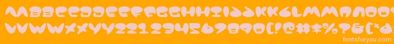 Jackv2-fontti – vaaleanpunaiset fontit oranssilla taustalla