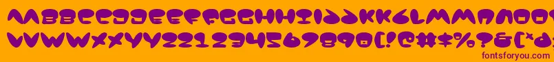 Jackv2 Font – Purple Fonts on Orange Background