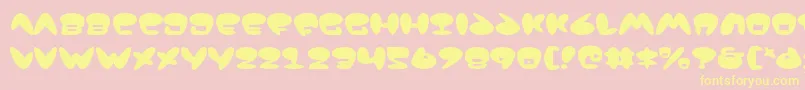 Jackv2 Font – Yellow Fonts on Pink Background