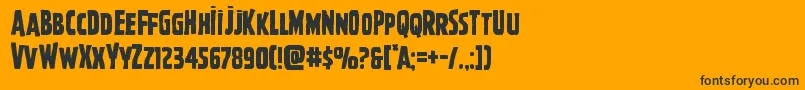 Ghoulishintent-Schriftart – Schwarze Schriften auf orangefarbenem Hintergrund