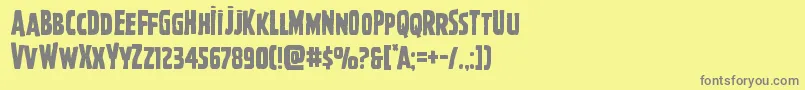 Ghoulishintent Font – Gray Fonts on Yellow Background