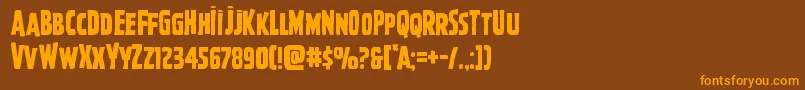 Ghoulishintent Font – Orange Fonts on Brown Background