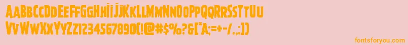 Ghoulishintent Font – Orange Fonts on Pink Background