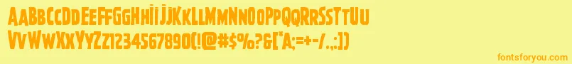 Ghoulishintent Font – Orange Fonts on Yellow Background