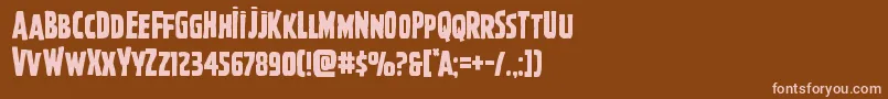 Ghoulishintent Font – Pink Fonts on Brown Background