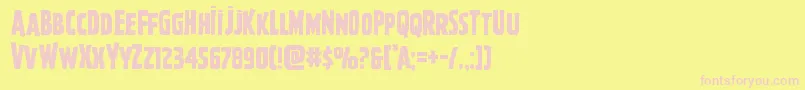 Ghoulishintent Font – Pink Fonts on Yellow Background