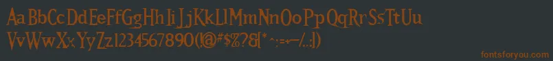 Kallamar Stout Font – Brown Fonts on Black Background