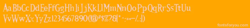 Kallamar Stout Font – Pink Fonts on Orange Background