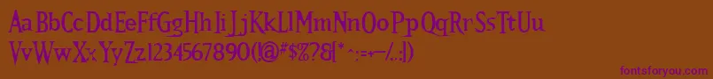 Kallamar Stout Font – Purple Fonts on Brown Background
