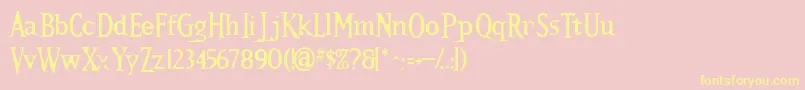 Kallamar Stout Font – Yellow Fonts on Pink Background