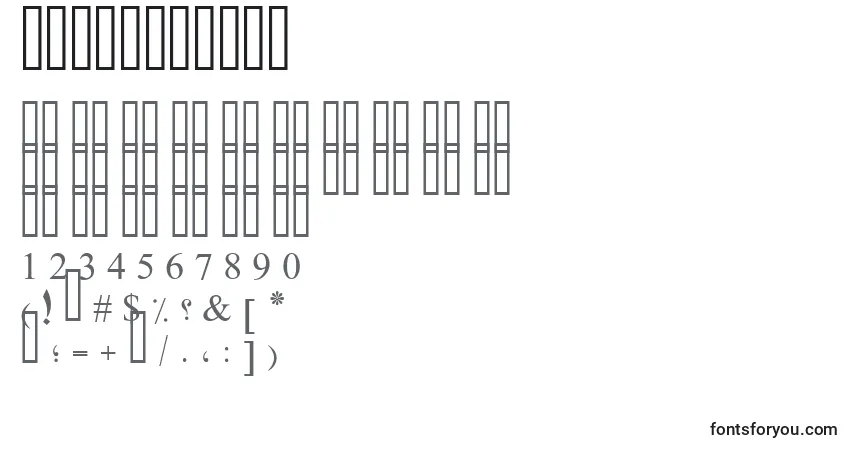 Шрифт PtBoldStars – алфавит, цифры, специальные символы