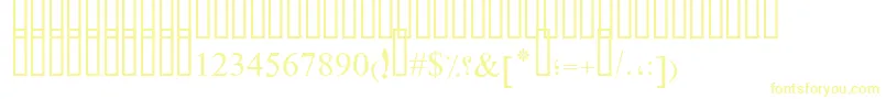 PtBoldStars Font – Yellow Fonts on White Background