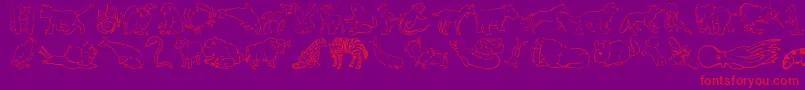 Ninas Font – Red Fonts on Purple Background