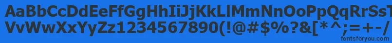 Tahomakb Font – Black Fonts on Blue Background