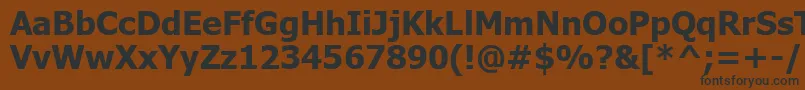 Tahomakb Font – Black Fonts on Brown Background