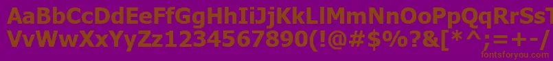 Tahomakb Font – Brown Fonts on Purple Background