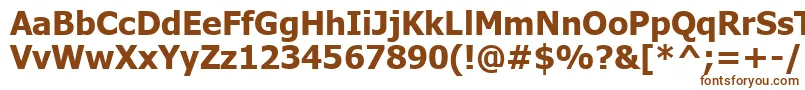 Tahomakb Font – Brown Fonts on White Background