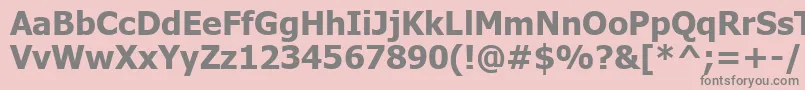 Tahomakb Font – Gray Fonts on Pink Background