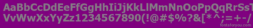 Tahomakb Font – Gray Fonts on Purple Background