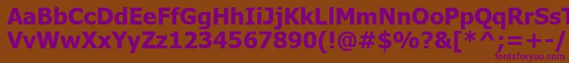 Tahomakb Font – Purple Fonts on Brown Background