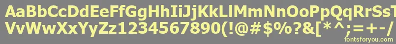 Tahomakb Font – Yellow Fonts on Gray Background