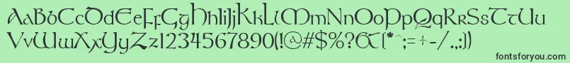 StonehengeRegular Font – Black Fonts on Green Background