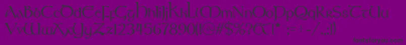 StonehengeRegular Font – Black Fonts on Purple Background