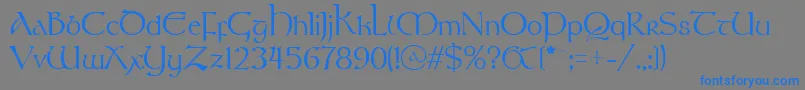 StonehengeRegular Font – Blue Fonts on Gray Background