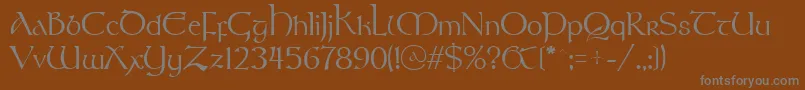 StonehengeRegular Font – Gray Fonts on Brown Background