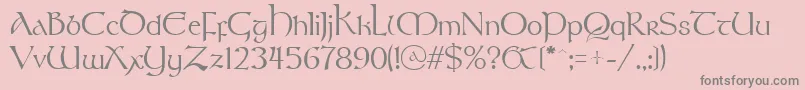 StonehengeRegular Font – Gray Fonts on Pink Background