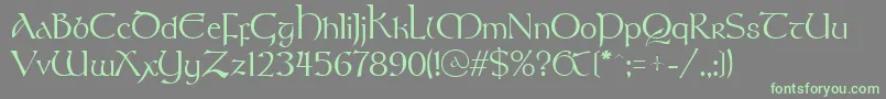 StonehengeRegular Font – Green Fonts on Gray Background