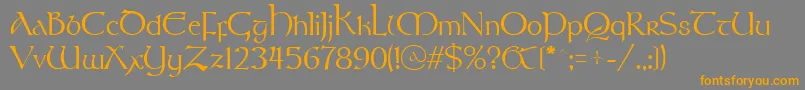 StonehengeRegular Font – Orange Fonts on Gray Background