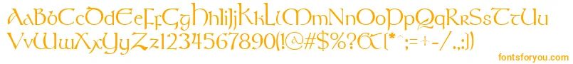 StonehengeRegular Font – Orange Fonts on White Background