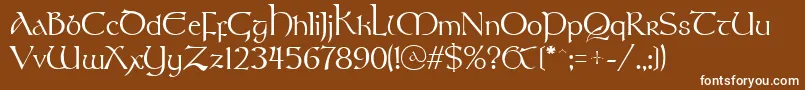 StonehengeRegular Font – White Fonts on Brown Background