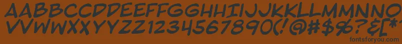 BlambotProItalic Font – Black Fonts on Brown Background