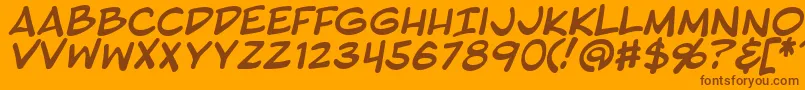BlambotProItalic Font – Brown Fonts on Orange Background