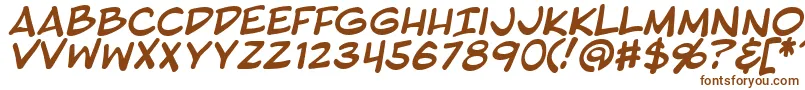 BlambotProItalic-fontti – ruskeat fontit valkoisella taustalla