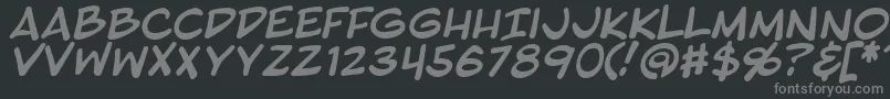 BlambotProItalic Font – Gray Fonts on Black Background