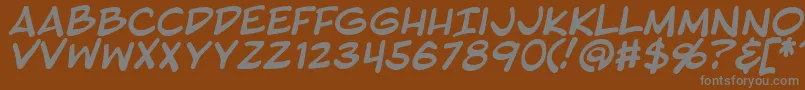 BlambotProItalic Font – Gray Fonts on Brown Background